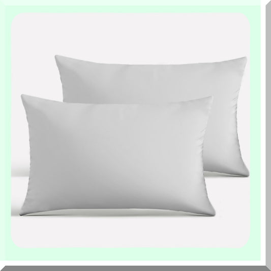 ComfortCloud Set of 2 White Throw Pillows - Soft & Cozy Pillow Inserts for Couch, Bed - Indoor/Outdoor Decorative Cushions for Ultimate Comfort