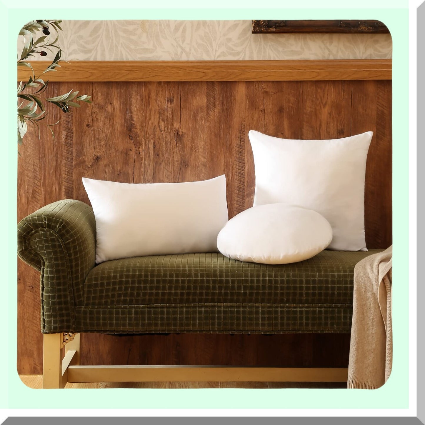 ComfortCloud Set of 2 White Throw Pillows - Soft & Cozy Pillow Inserts for Couch, Bed - Indoor/Outdoor Decorative Cushions for Ultimate Comfort