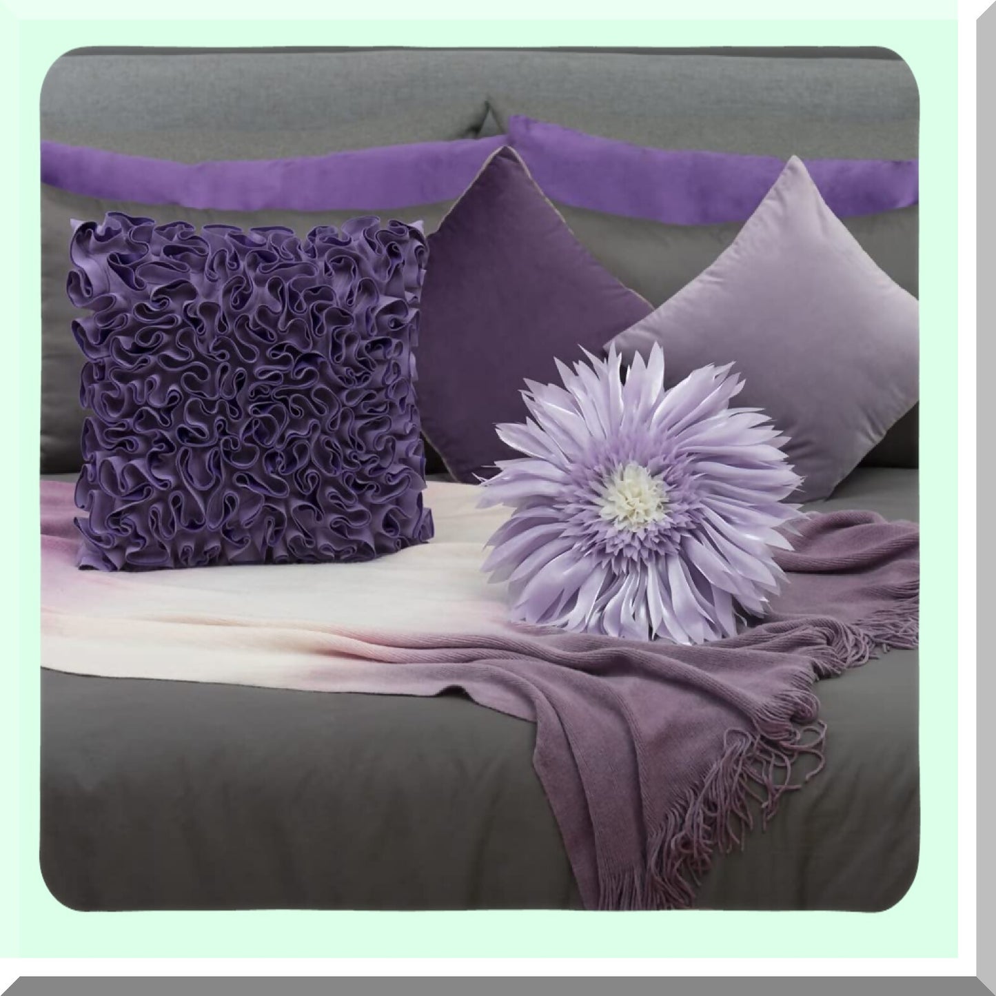 Lilac Bloom 18x18 Pillow Covers - Floral Accent Cushions for Home Decor - Purple Square Pillowcase for Couch, Sofa, Bed - Aesthetic Living Room and Bedroom Accessories - Gift Idea