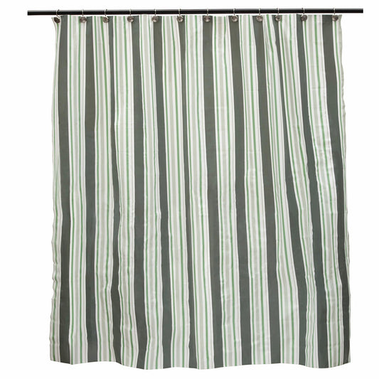 Medium Weight Green Sage White Shower Curtain Liner