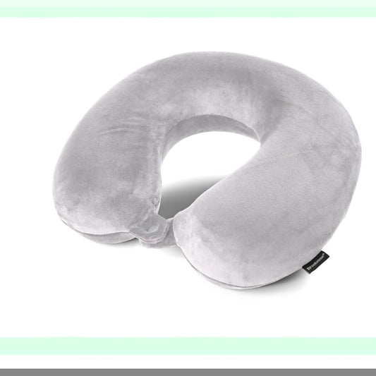 Ultimate Comfort Travel Neck Pillow - Memory Foam Support for Vacations, Airplanes, Trains, Buses, Cars - Dark Grey - Neck Pain Relief & Relaxation