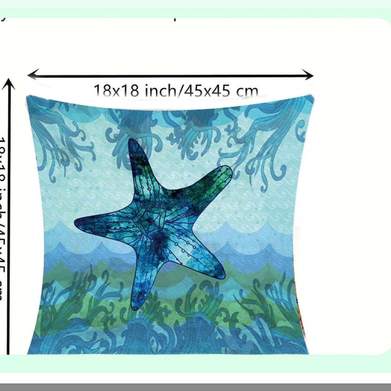 Summer Breeze Coastal Pillow Covers 18x18 - Set of 4 Outdoor Patio Decor Cushion Cases for Couch Sofa - Blue Green Beach Home Decor