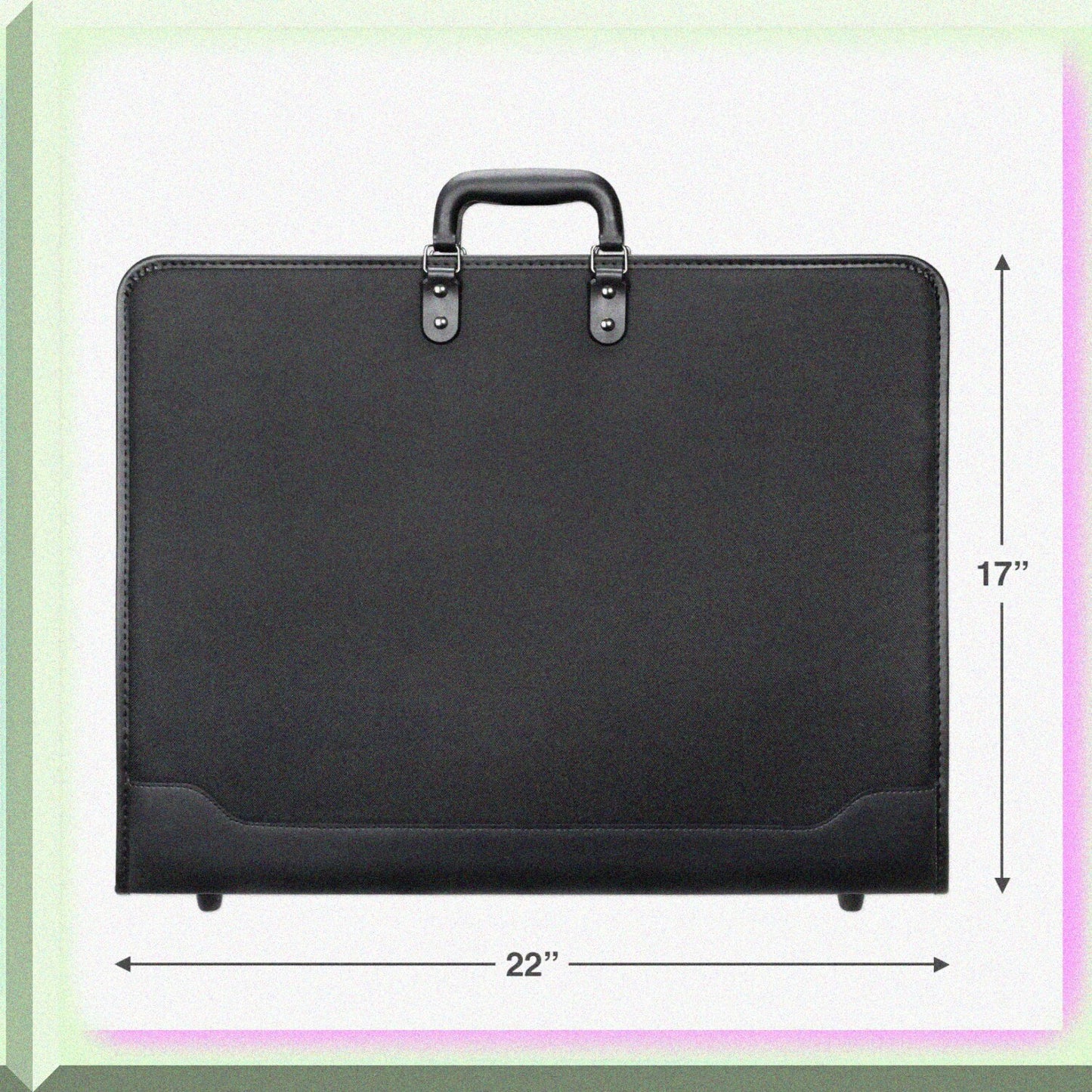 Heavy Duty Art Portfolio Case 17x22 Inches Black