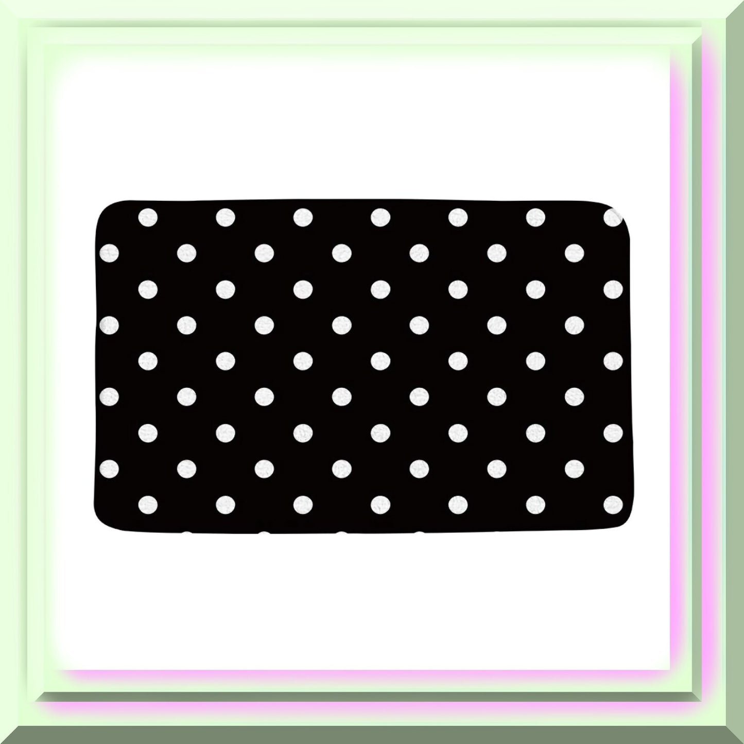 Black White Bath Mat 18x30 Inch Microfiber Memory Foam