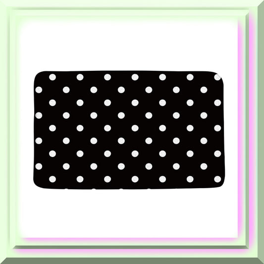 Black White Bath Mat 18x30 Inch Microfiber Memory Foam