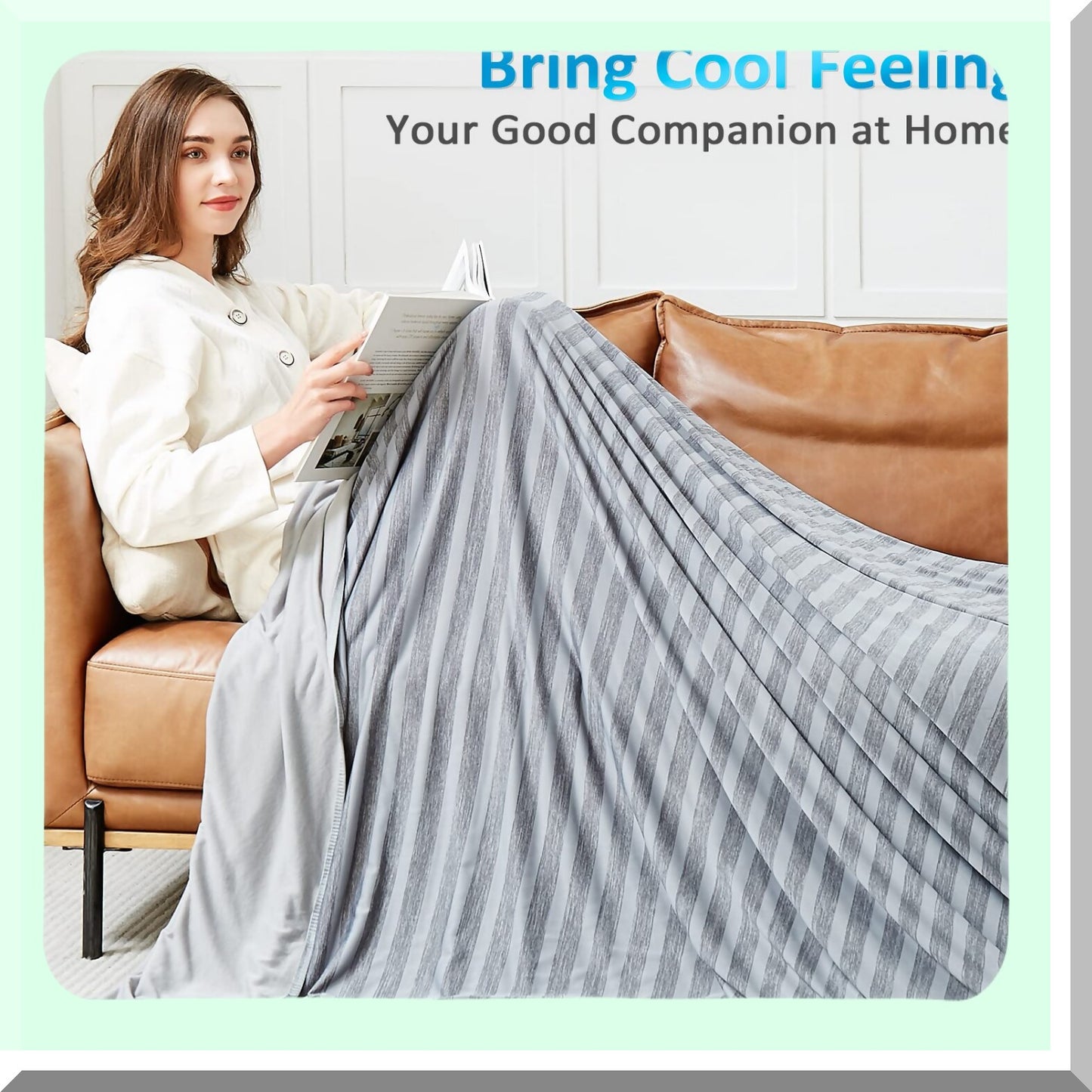 ChillMax Ultra-Light Cooling Throw - Perfect for Hot Sleepers, Travel & Outdoor, 50''x70''