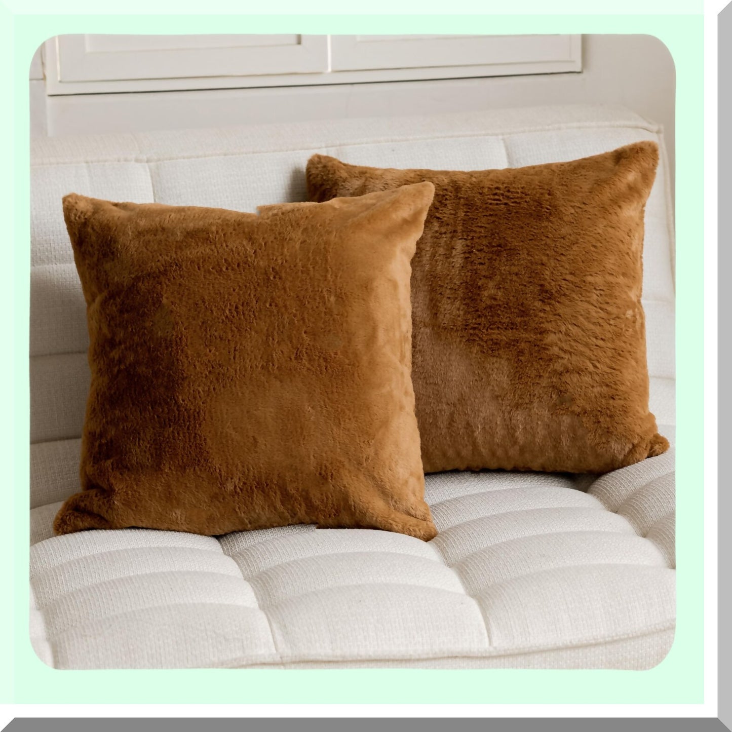 Brown Velvet Dream Pillow Covers - Set of 2 Euro Pillows 26x26 for Sofa & Couch Decor. Luxurious Accent Pillow Covers for Women & Girls, 26x26 inch