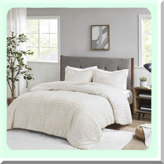 Arctic Ivory Twin Comforter Set - Hypoallergenic Down Alternative Bedding Mini Set for Cozy Sleep, Lightweight & Soft, All-Season Use