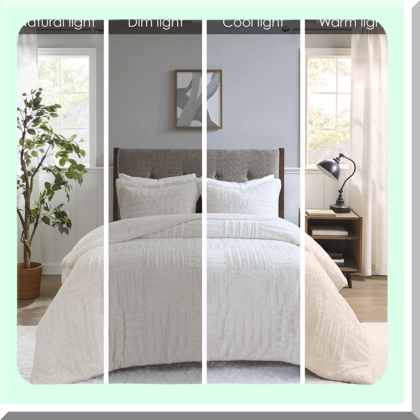 Arctic Ivory Twin Comforter Set - Hypoallergenic Down Alternative Bedding Mini Set for Cozy Sleep, Lightweight & Soft, All-Season Use