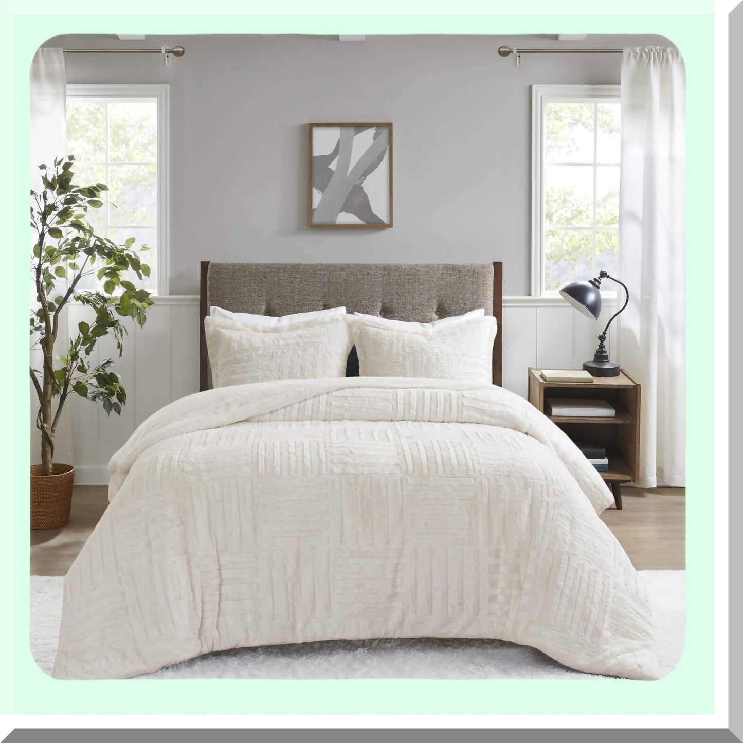 Arctic Ivory Twin Comforter Set - Hypoallergenic Down Alternative Bedding Mini Set for Cozy Sleep, Lightweight & Soft, All-Season Use