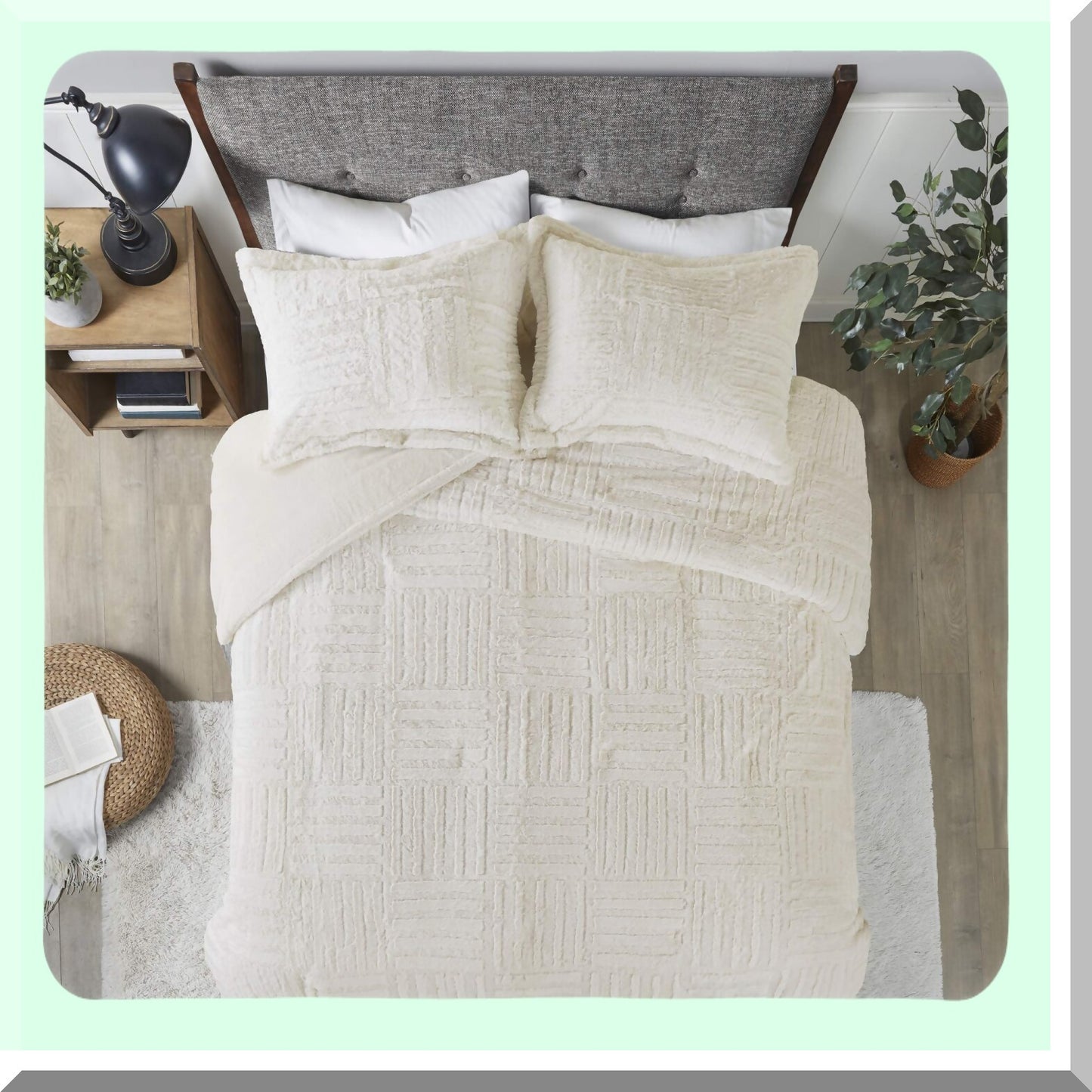 Arctic Ivory Twin Comforter Set - Hypoallergenic Down Alternative Bedding Mini Set for Cozy Sleep, Lightweight & Soft, All-Season Use