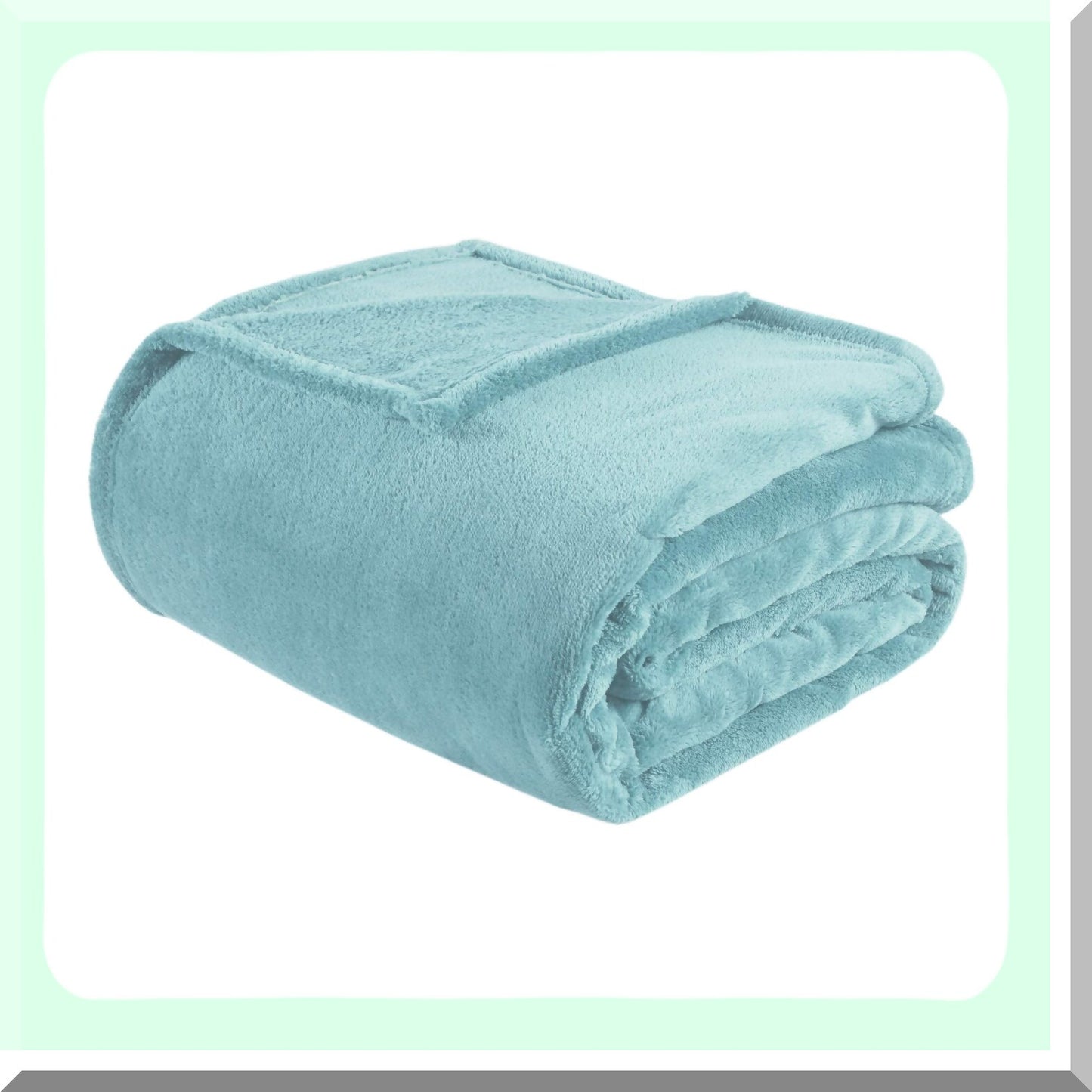 CozyLux Oversized Plush Throw Blanket - Premium All Season Bed & Couch Cover, Full/Queen, Aqua