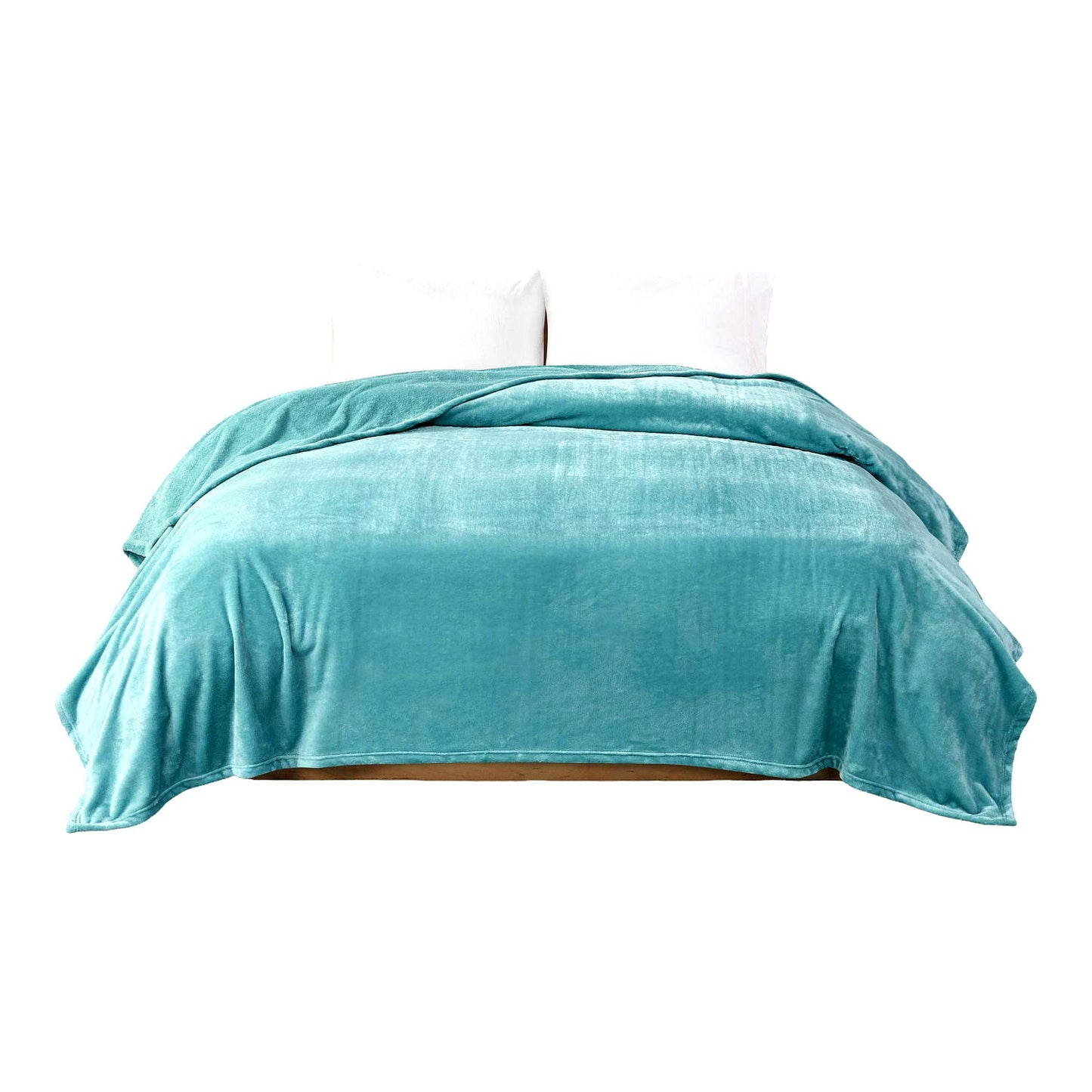 CozyLux Oversized Plush Throw Blanket - Premium All Season Bed & Couch Cover, Full/Queen, Aqua