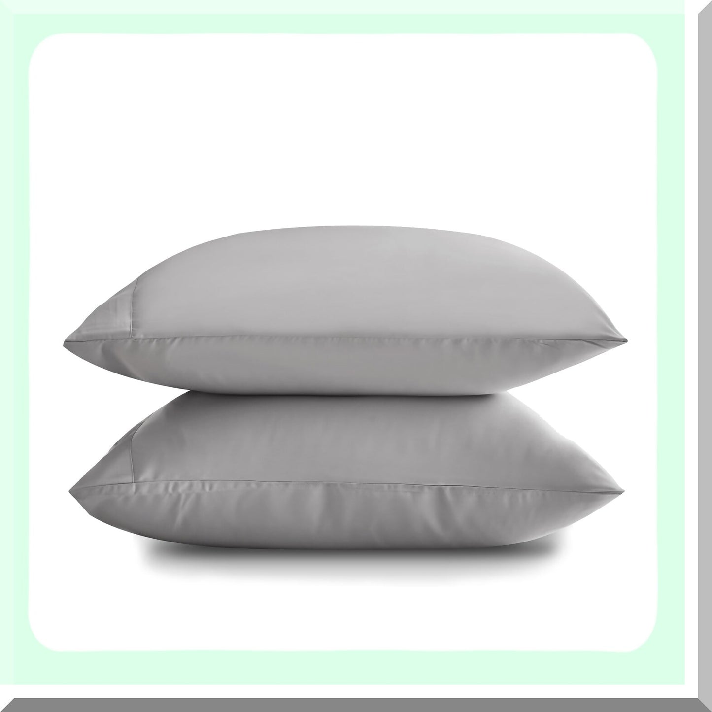 CoolBamboo Silky Soft Pillowcase Set - Buttery Smooth & Breathable, Oeko-TEX Certified, High GSM, 16" Deep Pockets Queen Size - Ideal for Hot Sleepers (Dove)