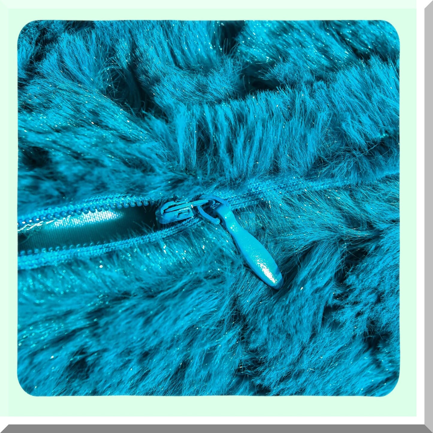 Plush Comfort Set - Teal/Turquoise 18x18 Luxury Throw Pillow Covers - 2 Pack Fuzzy Fluffy Cozy Decorative Cases for Sofa Couch Bedroom