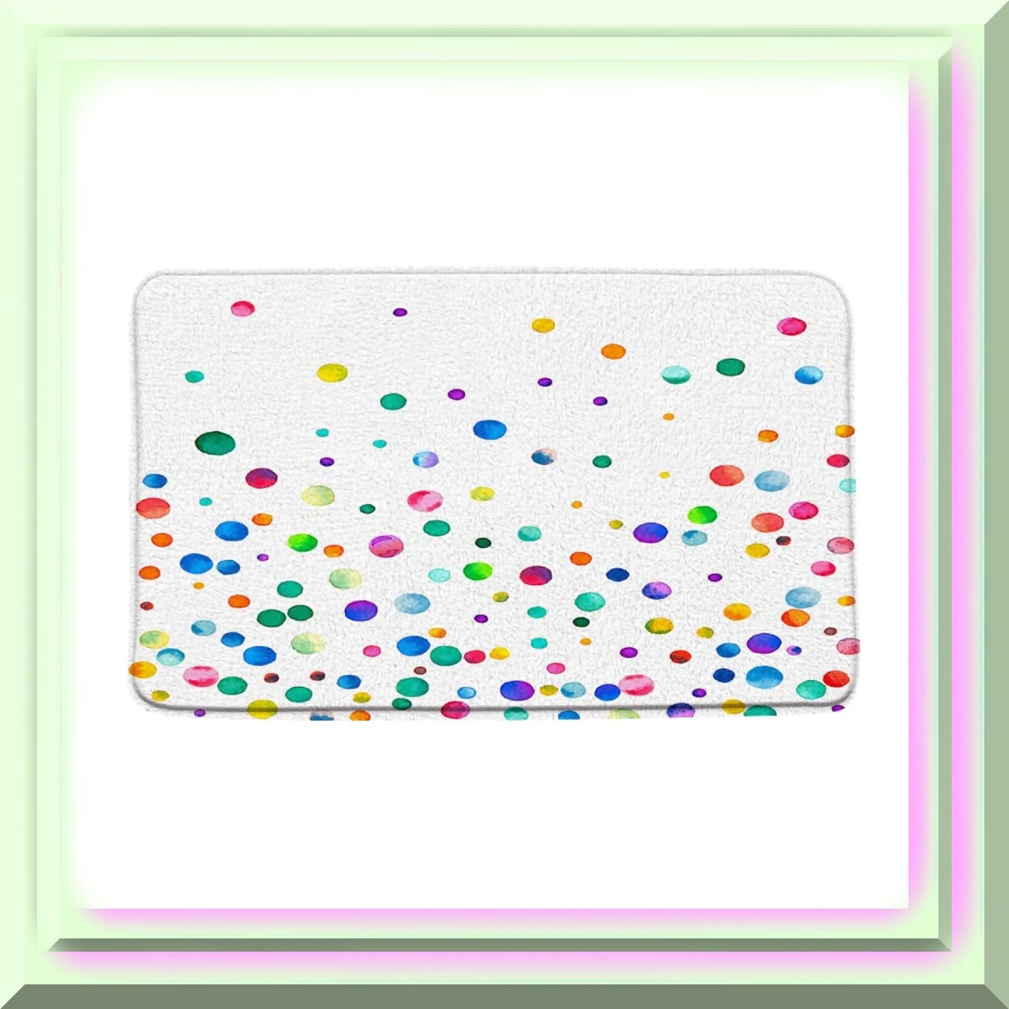 Colorful Polka Dot Bathroom Rug 18x30 inch