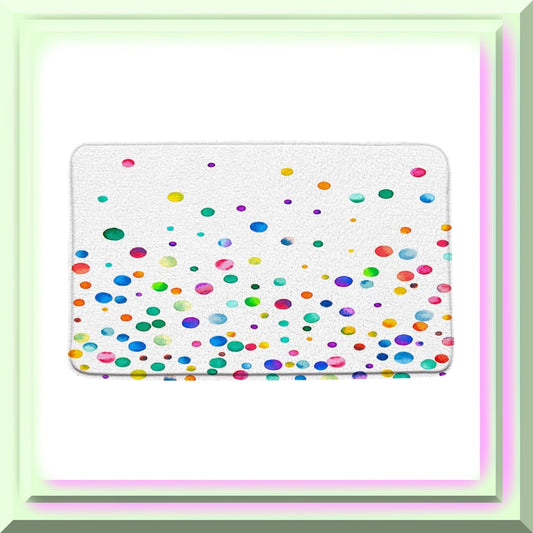 Colorful Polka Dot Bathroom Rug 18x30 inch