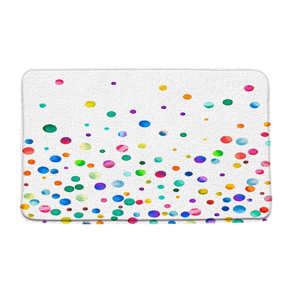 Colorful Polka Dot Bathroom Rug 18x30 inch