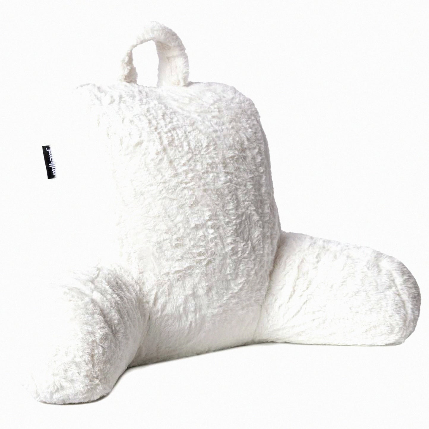 MemoryFoam Comfort Rest Pillow - Back Support Cushion for Reading & Sitting in Bed - Removable Cover - 18x15 inches - White - CozyComfort