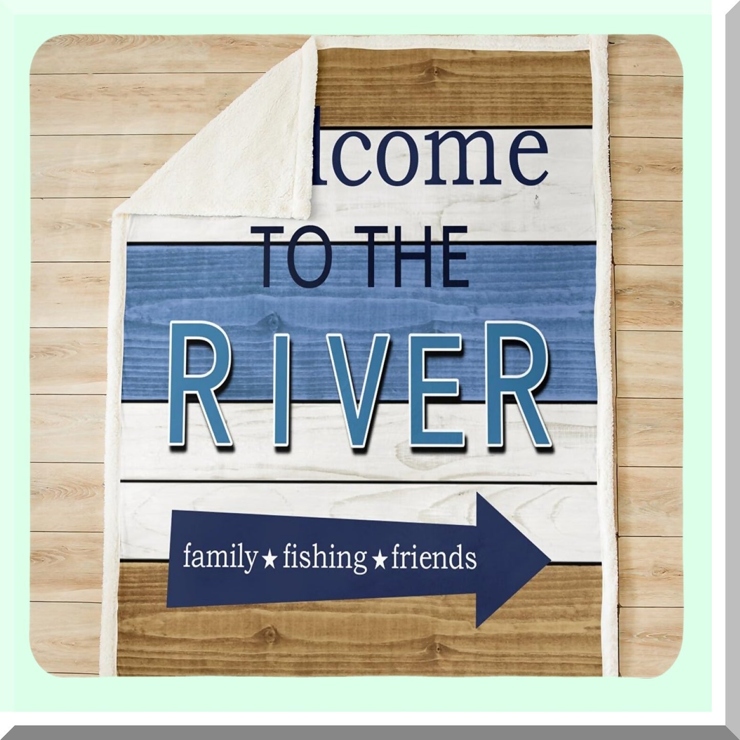 RiverLife CozyScape Blanket - Rustic Camping & Home Decor, Natural Scenery, Modern Style, Fuzzy Comfort, 40x50 Inch
