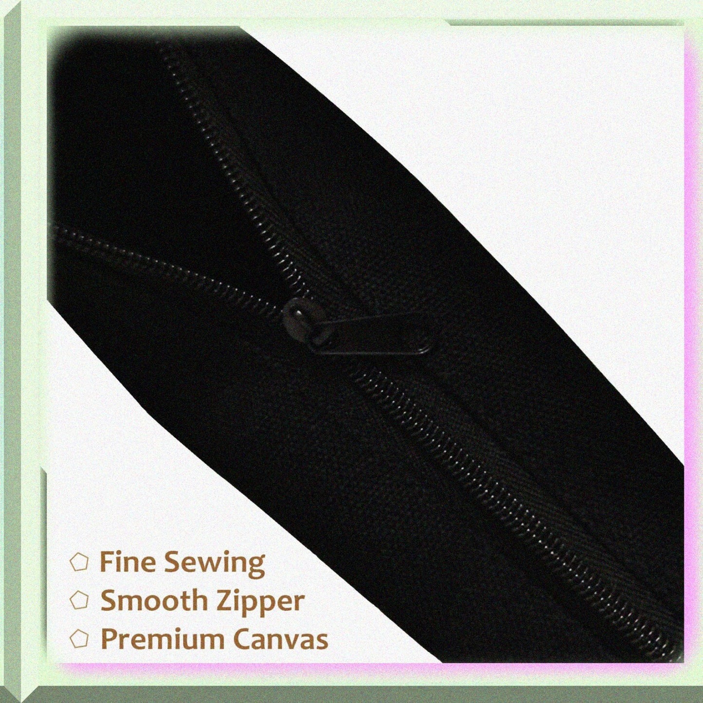 20 Black Canvas Makeup Bags 9x7 with Zipper