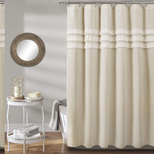 Neutral 72x72" Polyester Shower Curtain