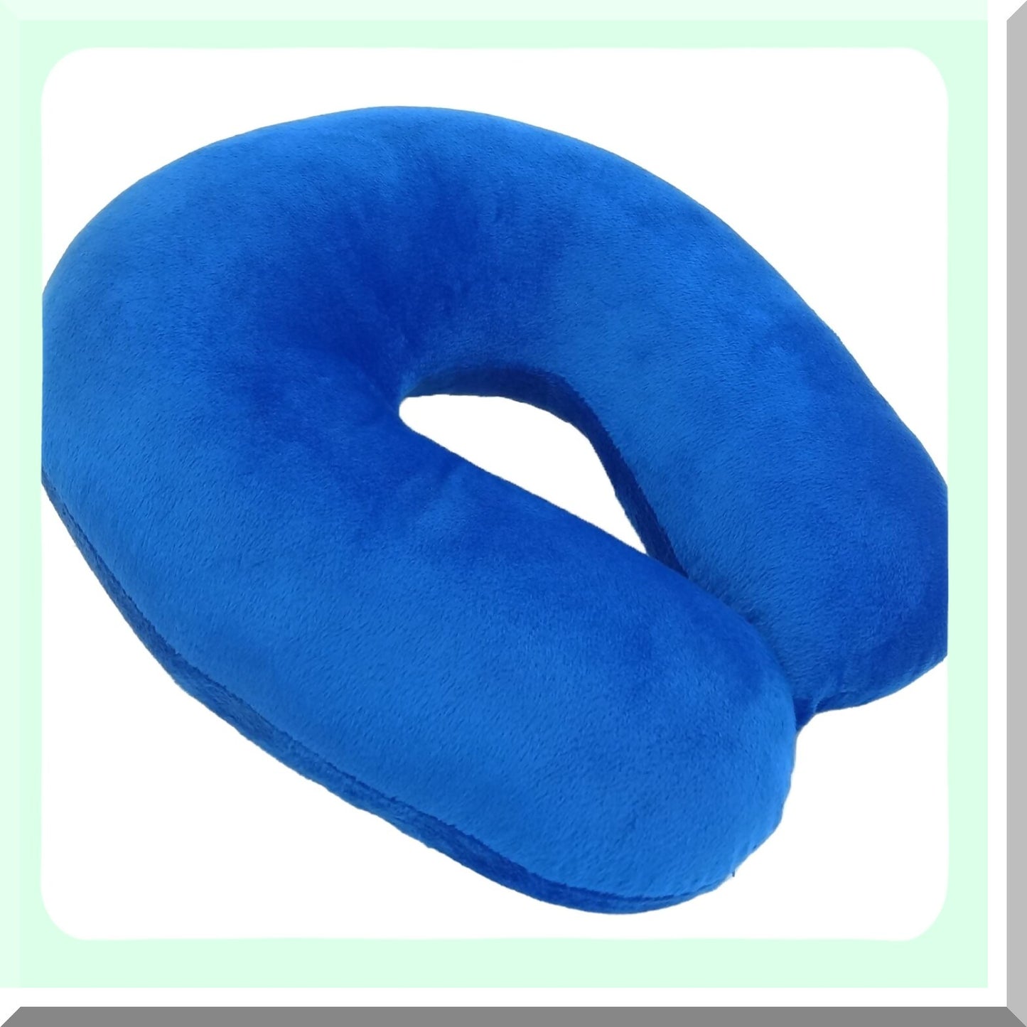CozyTravel Neck Pillow - Soft Microfiber, Compact & Cobalt Blue - Perfect for Adults on Plane or Car Journeys - Essential Comfort & Support