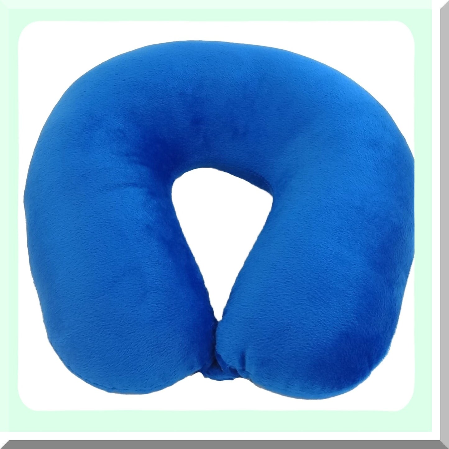 CozyTravel Neck Pillow - Soft Microfiber, Compact & Cobalt Blue - Perfect for Adults on Plane or Car Journeys - Essential Comfort & Support