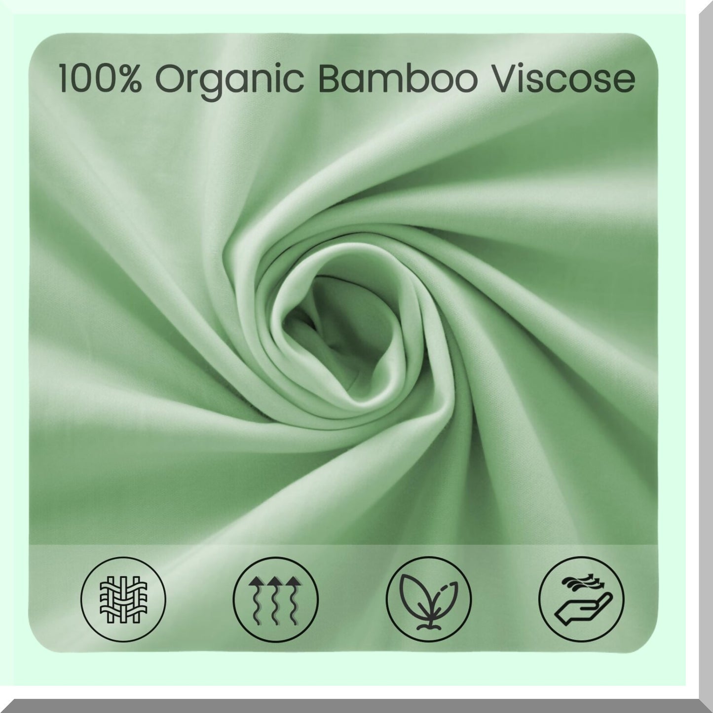 CoolBamboo 400TC Queen Size Bed Sheet Set - Breathable & Luxuriously Soft Bamboo Viscose Sheets in Dutch Green. Double Stitched for Durability & Cooling Comfort. Fits 16" Deep Mattresses.