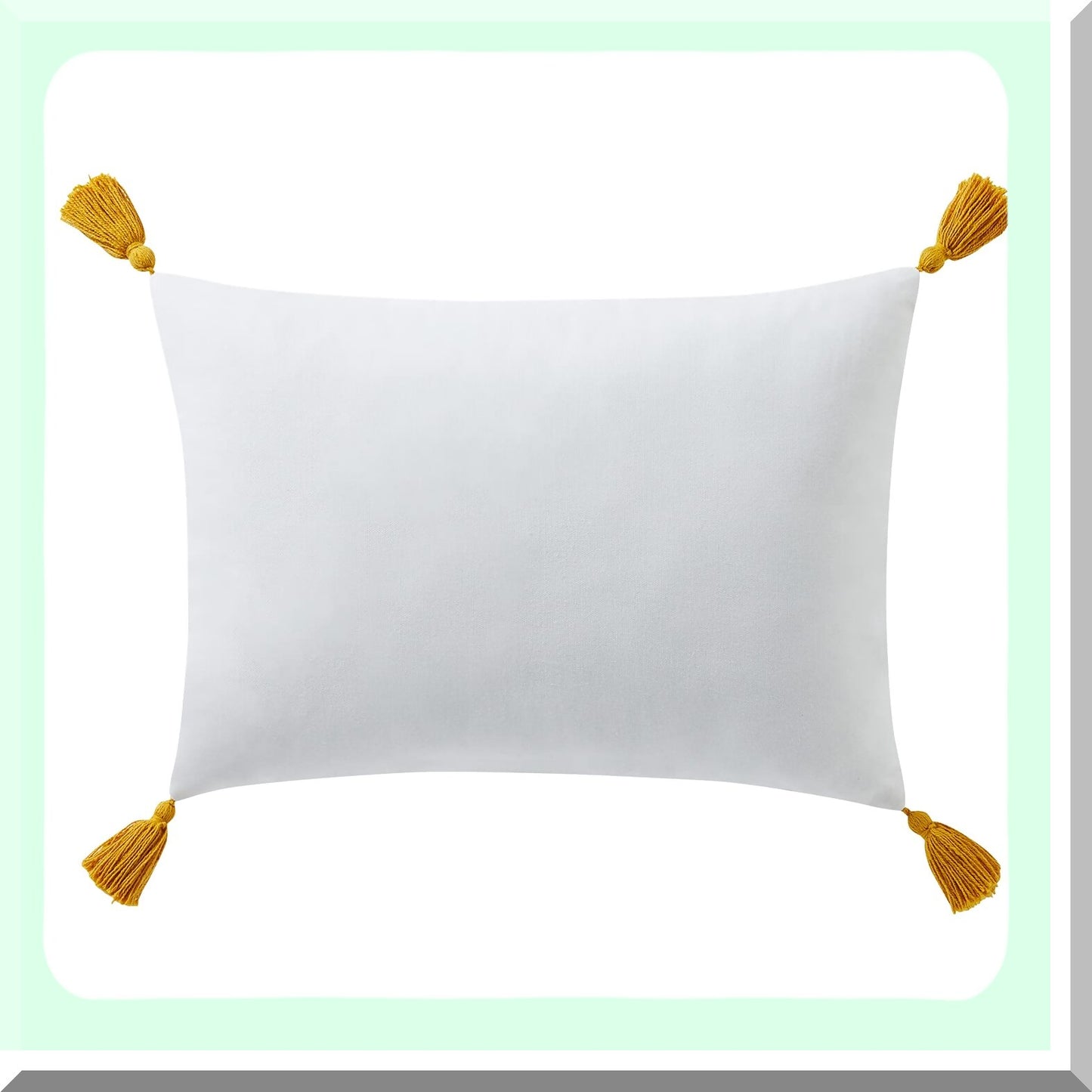 Medallion Stripe Tufted Pillow - 14" x 20" Luxurious Cushion for Home Decor, Soft and Comfortable Support for Neck and Back, Stylish Design