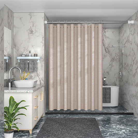 Fabric Shower Curtain Beige 31" W x 71" H