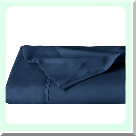 UltraSoft Hotel Luxury Full Flat Sheet - Premium 1800 Double Brushed Top Sheet - Easy Care Dark Blue Full Sheet - 1 Piece Only