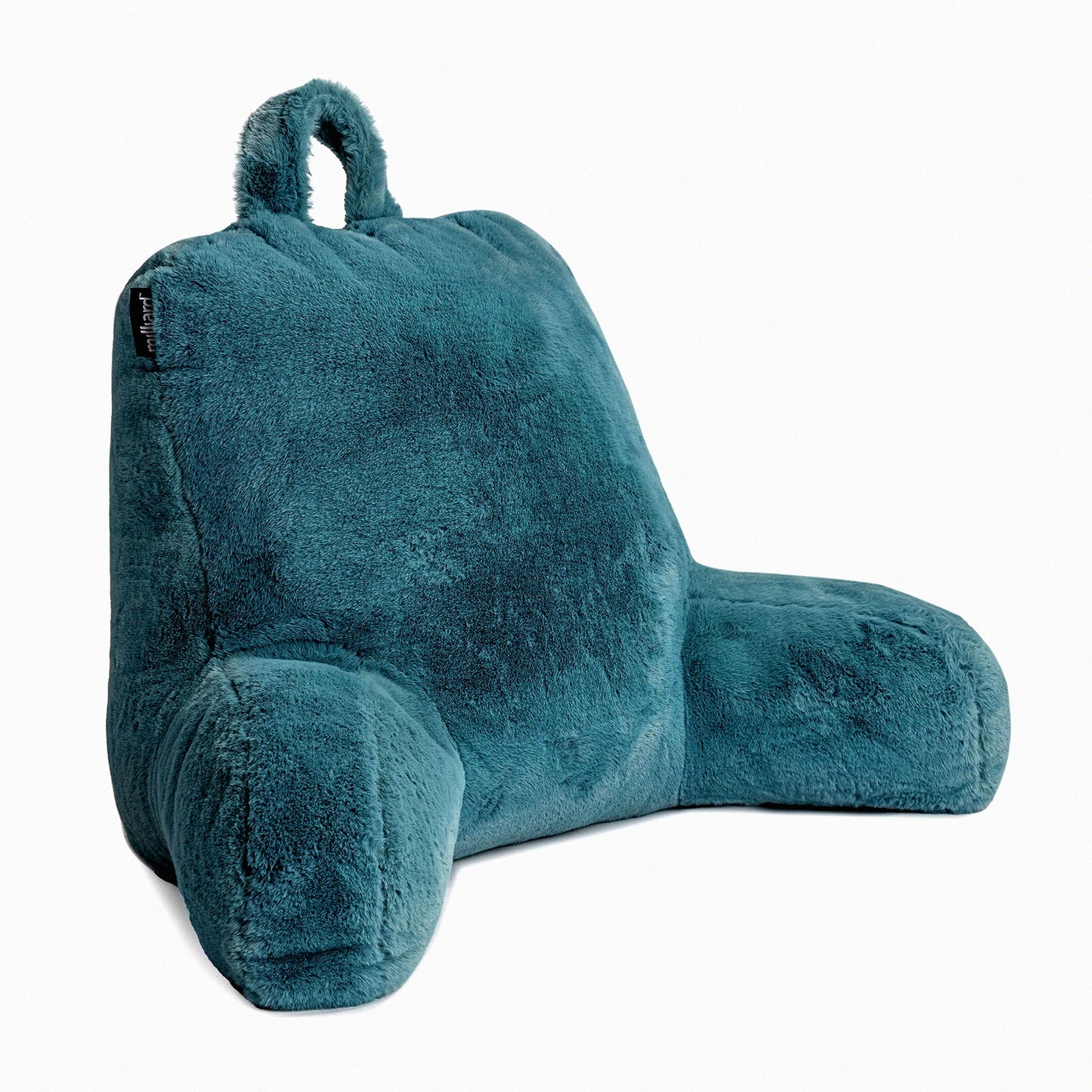 MemoryFoam Comfort Rest Pillow - Back Support Reading Cushion with Removable Cover - 18x15 inches - Blue - Sit & Relax in Bed with Ease