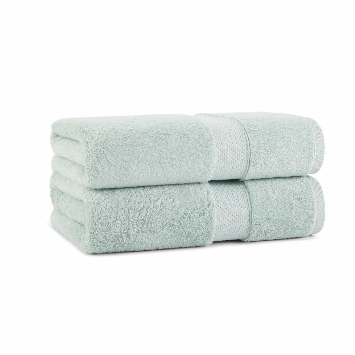 Egyptian Bath Towels Pack of 2 Green 30x54 in