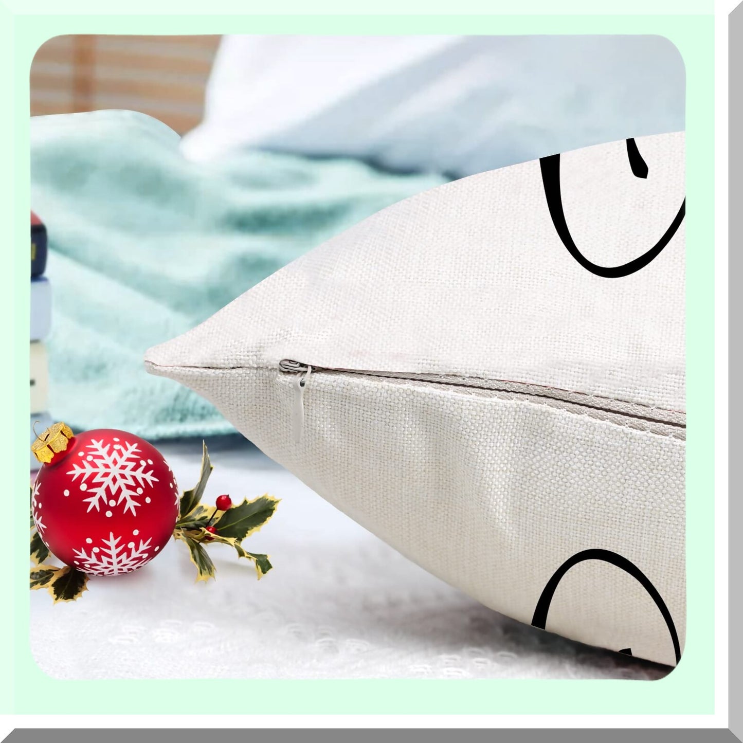 Merry Tree Linen Cushion Cover - White 12x20 Inch - Sofa Chair Home Decoration - Throw Pillow Case - Pillow Covers