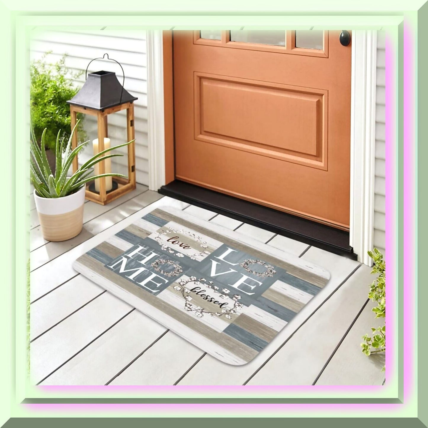 Rustic Cotton Flower Bath Mat 17x29 Inches