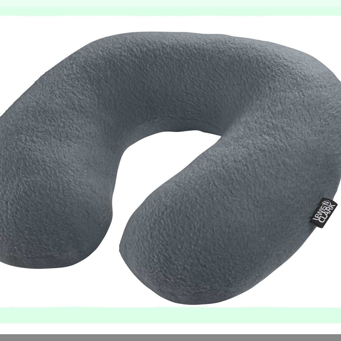 AirCloud Comfort Travel Neck Pillow - Airplane Cervical Support for Kids & Adults - Contour Gray Pillow with Neck Support - Portable & Soft