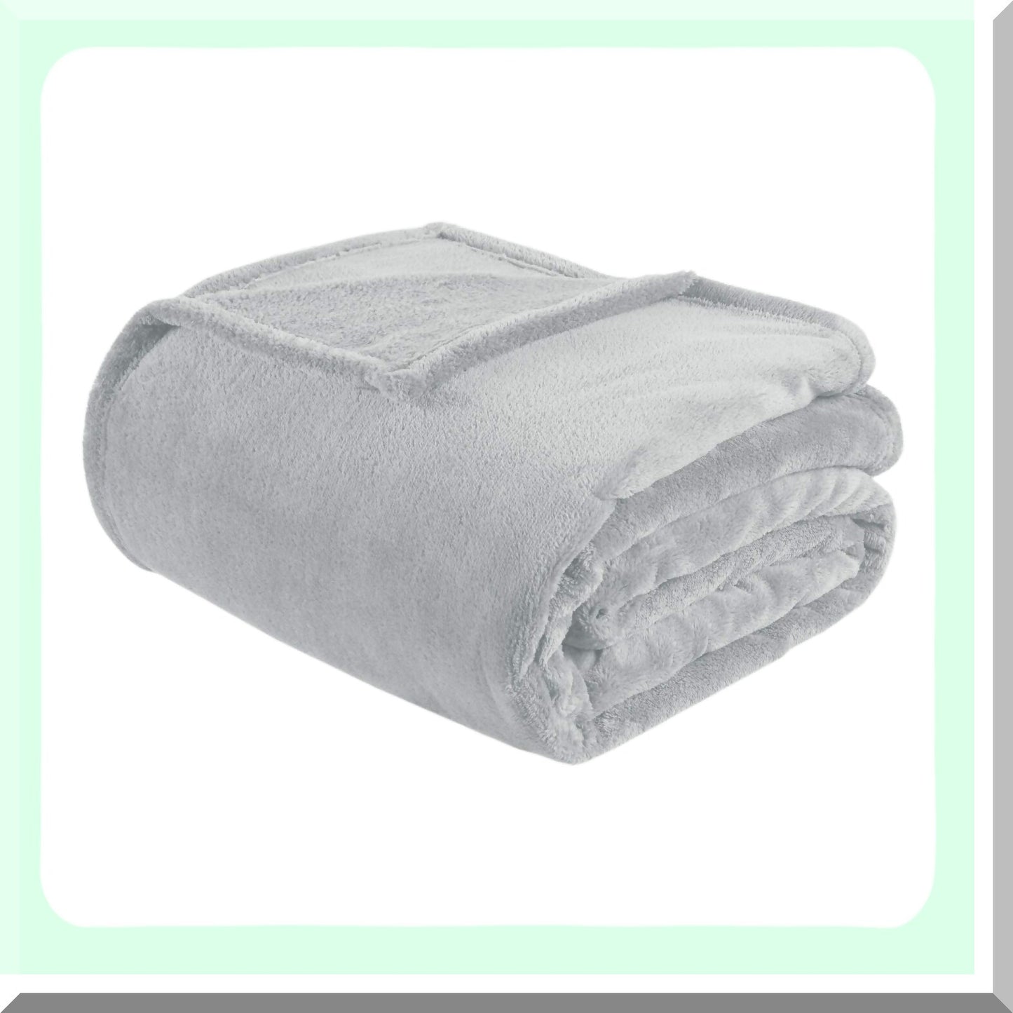 CozyCloud Microlight Plush Throw Blanket - Soft Grey Comfort