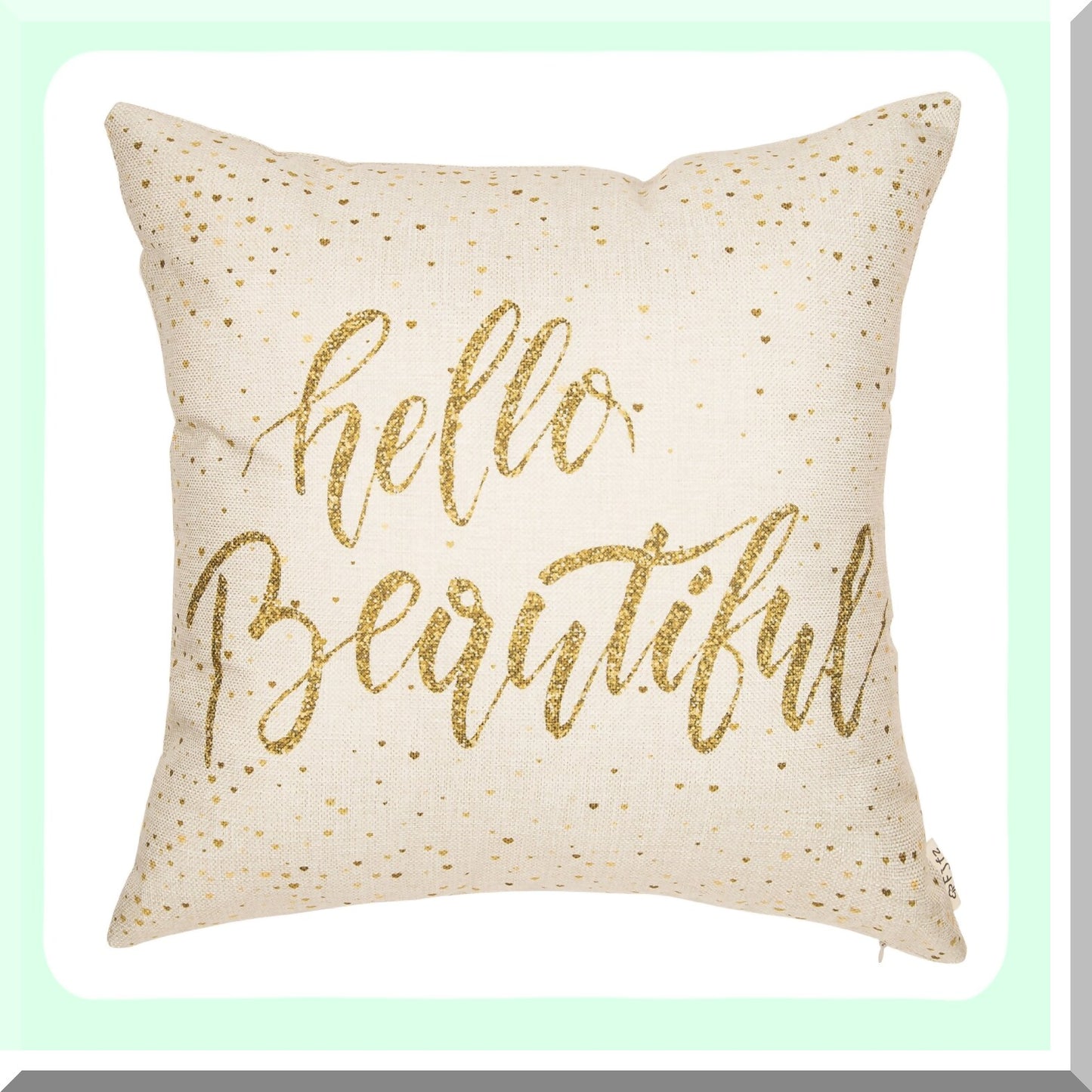 Beautiful Girly Inspirational Quote Pillow Covers - 18x18 Decorative Cushion Case for Sofa Couch - Nursery Decoration - Cotton Linen Home Decor