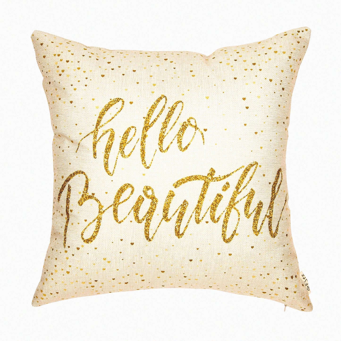 Beautiful Girly Inspirational Quote Pillow Covers - 18x18 Decorative Cushion Case for Sofa Couch - Nursery Decoration - Cotton Linen Home Decor