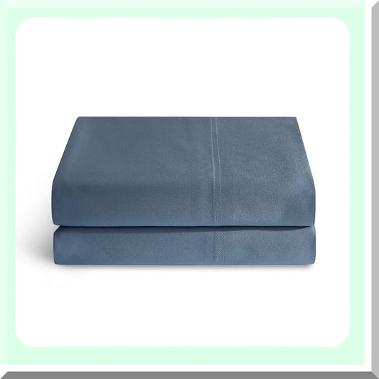 Bamboo Bliss Pillowcase Set - 100% Bamboo, 2 Pack, 21''x40'', Blue Grey - Hypoallergenic, Cooling, Silky Smooth, Eco-Friendly, Breathable