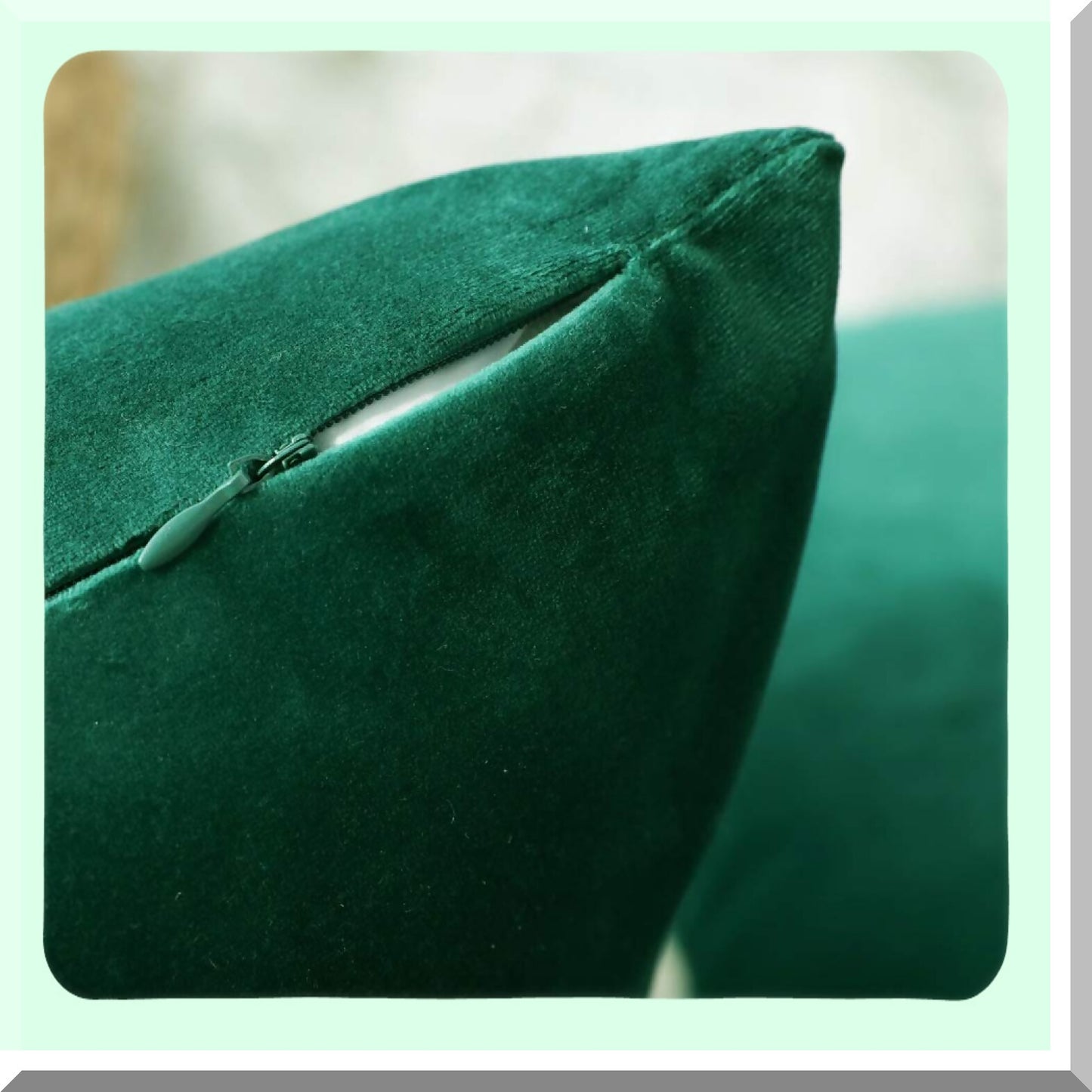 Velvet Bliss Throw Pillow Covers - Set of 2 Dark Green 18"x18" Cushion Cases for Bedding & Sofa Decor, Soft & Comfortable with Hidden Zipper