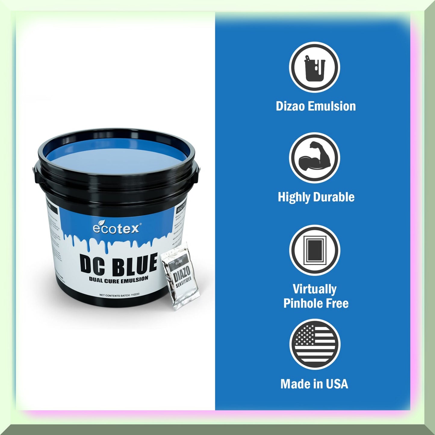 Blue Silk Screen Printing Emulsion 16oz Pint
