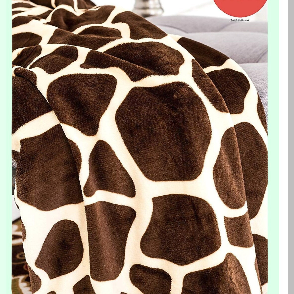 Giraffe Luxe Ultra Soft Micro Plush Flannel Blanket - Cozy Warm Queen Size for Bed, Sofa, Couch, or Picnic (80"x80")