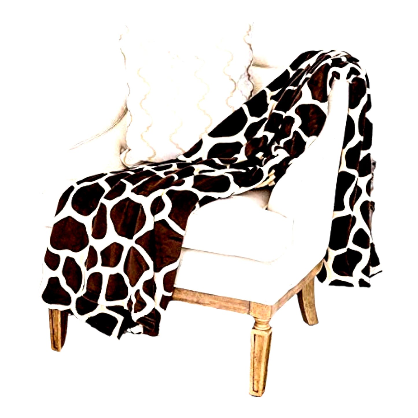 Giraffe Luxe Ultra Soft Micro Plush Flannel Blanket - Cozy Warm Queen Size for Bed, Sofa, Couch, or Picnic (80"x80")