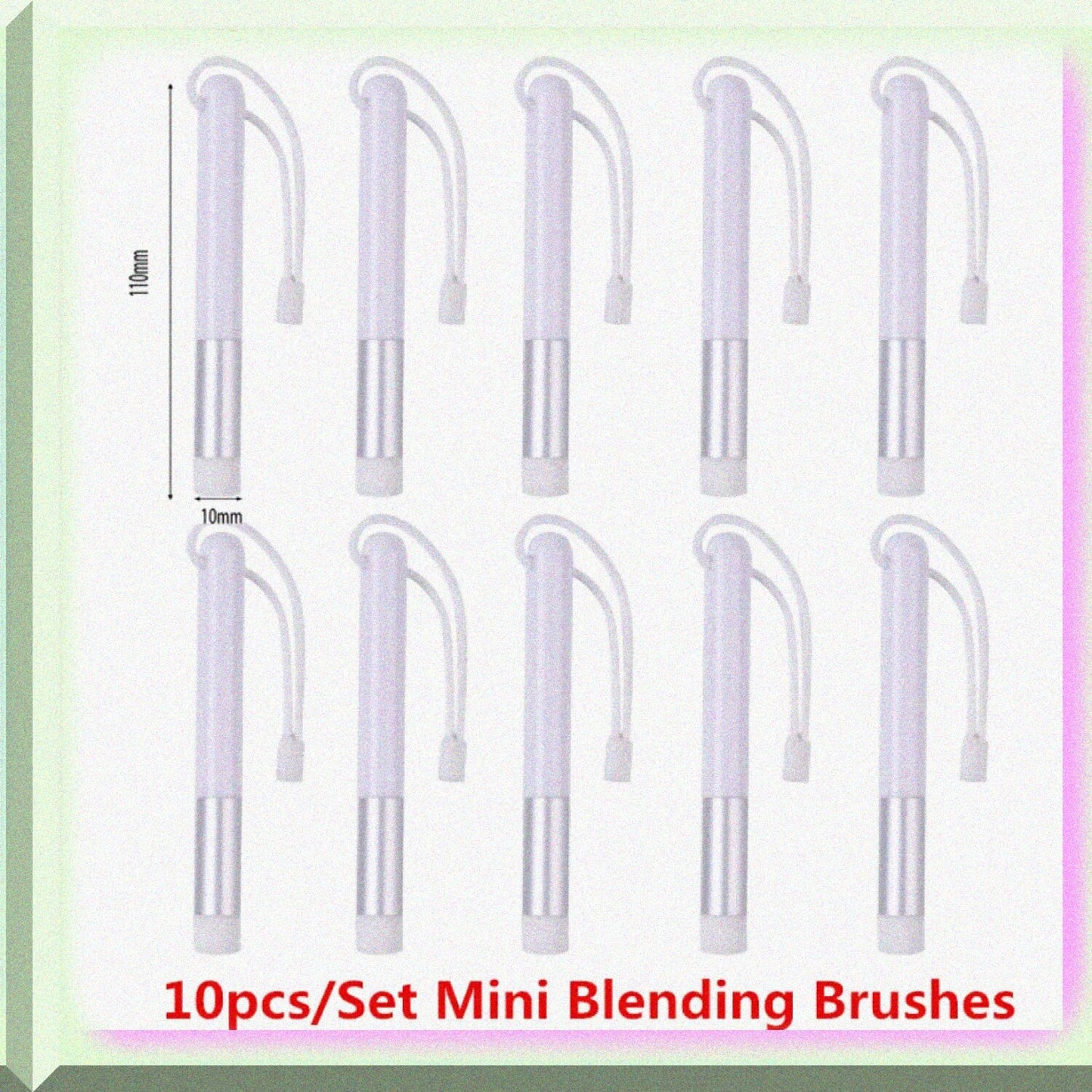 10 Pack Mini Blending Brushes for Card Making and Art Projects
