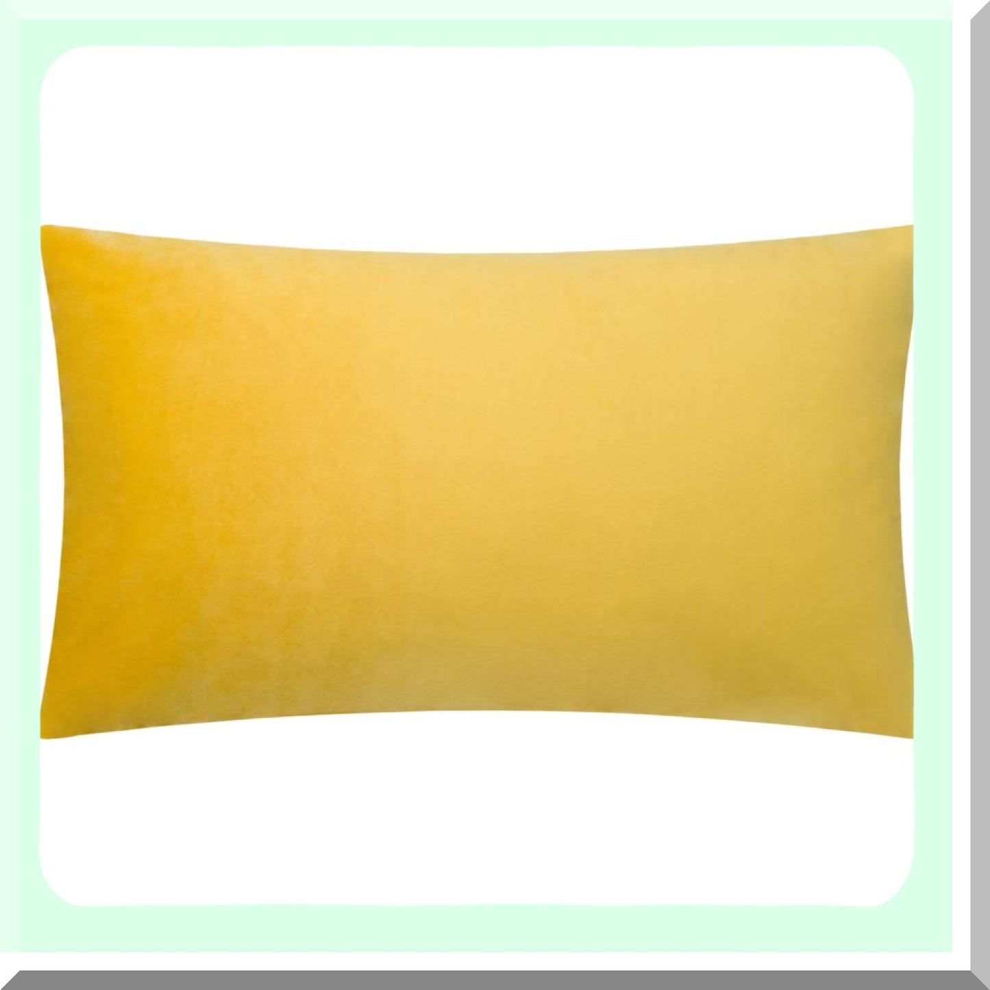 Sunflower Velvet Lumbar Pillowcase - Decorative Hand-Ed Flower Pillow Cover for Home Bed Sofa Couch Chair, Yellow Throw Cushion 12x20 Inches
