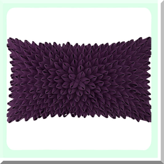 Customized 3D Purple Pillowcase - Sofa Decor Cushion Cover - Personalized Rectangle Throw Pillow - Couch Chair Accent Case 12x20 Inches