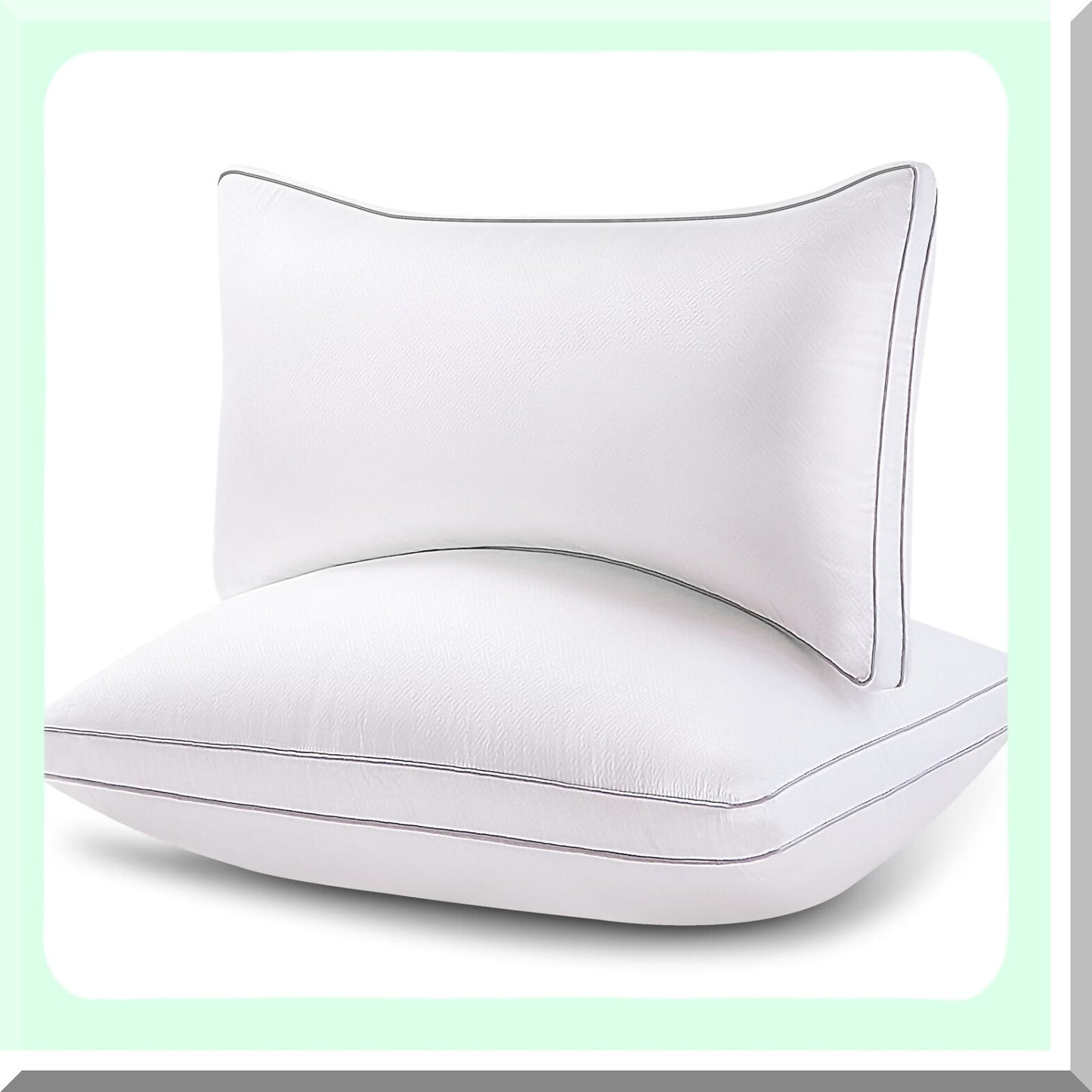 FluffyDreams Pillow Set - Medium Firm Hotel Collection Pillows for Sleeping - Super Soft Down Alternative - Side & Back Sleeper Pillows for Adults - Set of 2