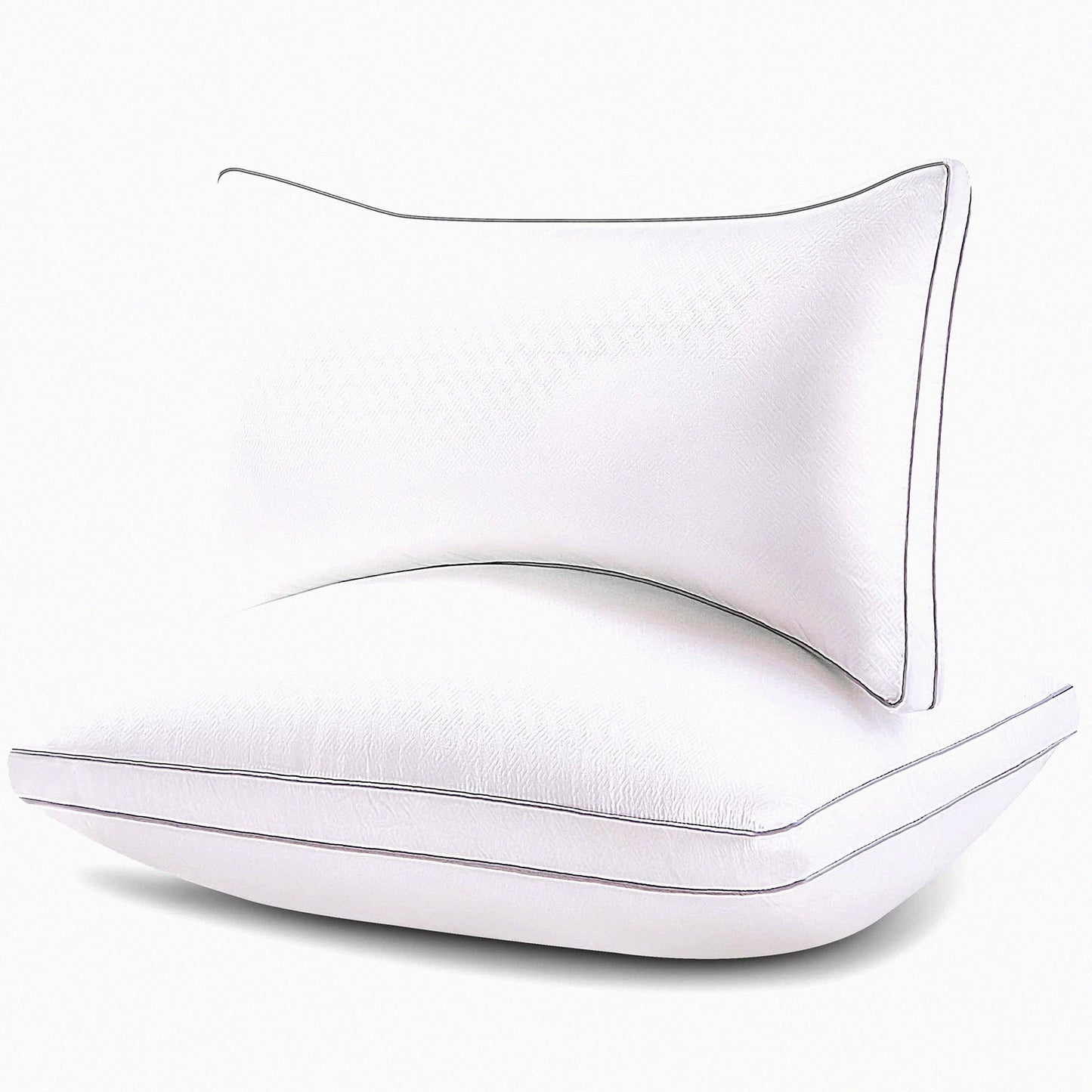 FluffyDreams Pillow Set - Medium Firm Hotel Collection Pillows for Sleeping - Super Soft Down Alternative - Side & Back Sleeper Pillows for Adults - Set of 2